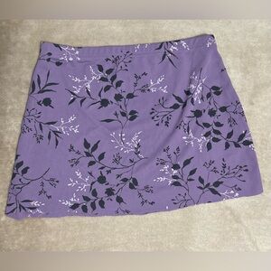 A. Byer Vintage Purple Floral Mini Skirt Reworked